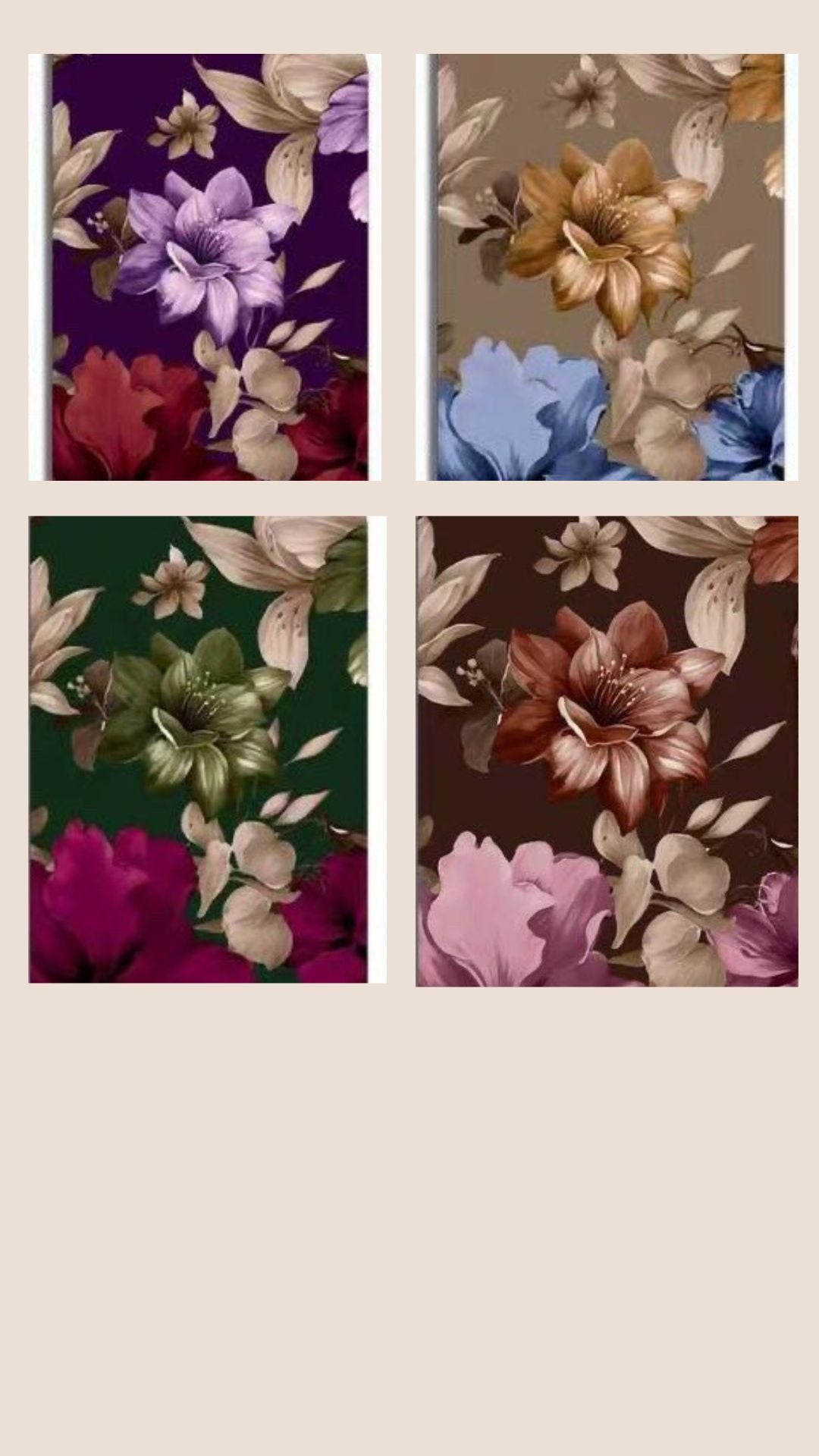 Jurk Sera flowers bruin/roze